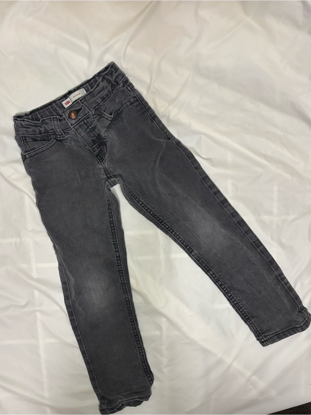 Levi’s 511 Slim Boys Black Gray Jeans Size 7 Regular Adjustable Waist